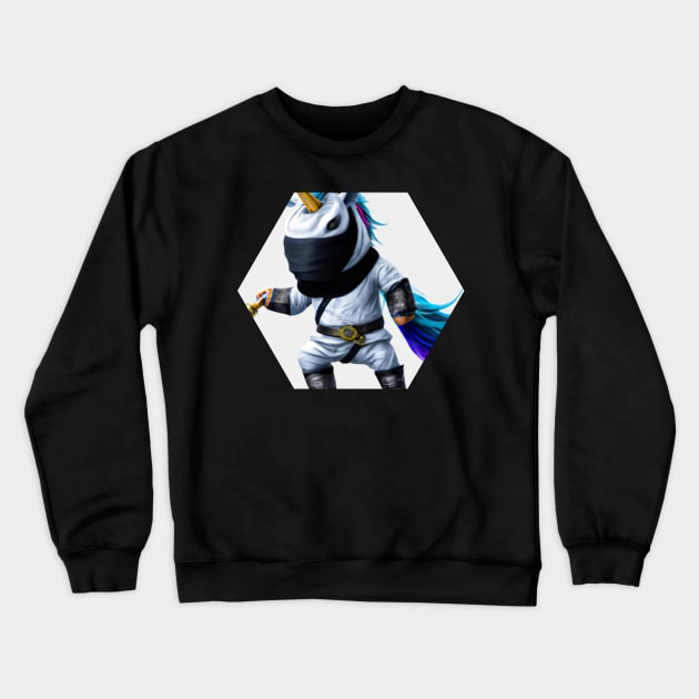 Ninja Unicorn Crewneck Sweatshirt by Shadowbyte91